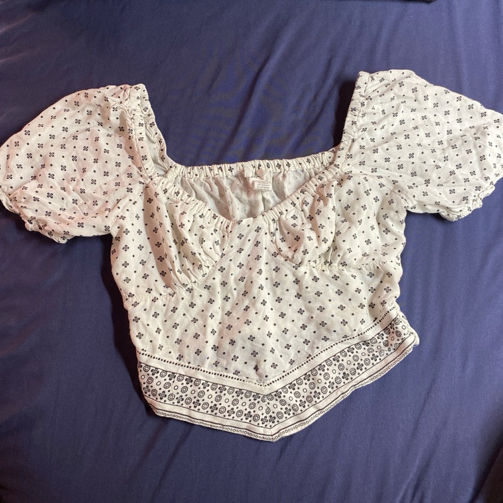 White Floral Women's Top